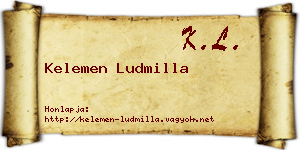Kelemen Ludmilla névjegykártya