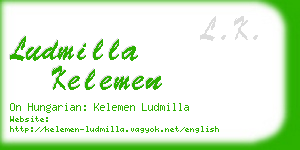 ludmilla kelemen business card